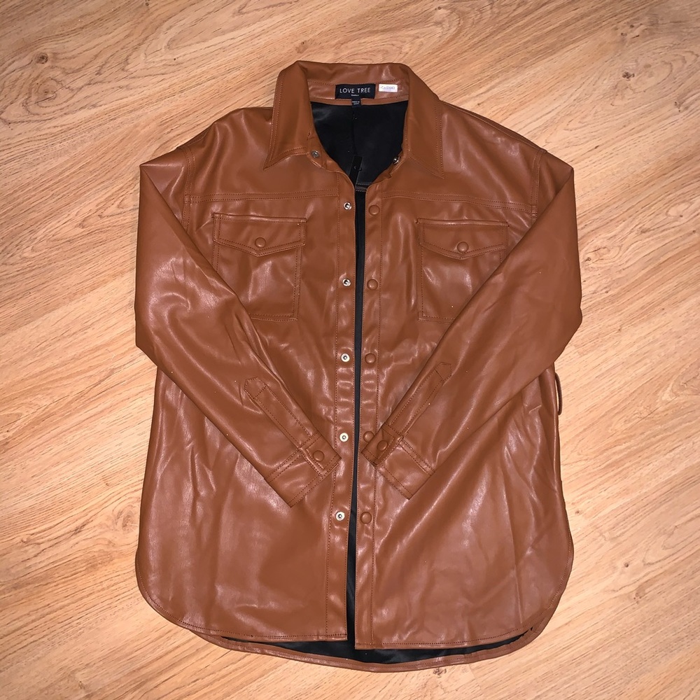 Vegan leather jacket/ shirt
